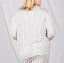 Load image into Gallery viewer, Lucy Long Sleeve Button-Up Top - Grey Stripe
