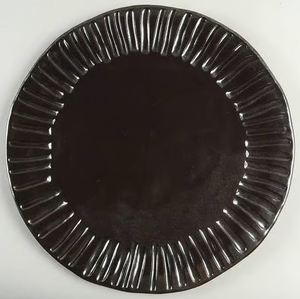 Vietri Incanto Stripe Service Plate / Charger - Metallic