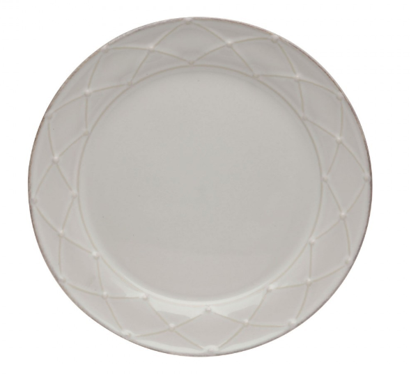 Meridian Round Decorated Salad Plate - White