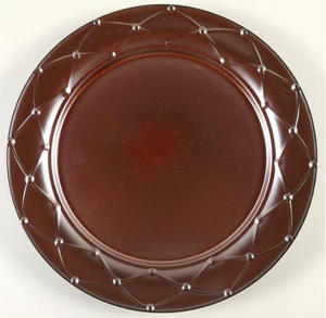 Meridian Decorated Dinner Plate  - Bronze