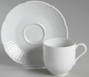 Osier Tea Saucer - White - FINAL SALE