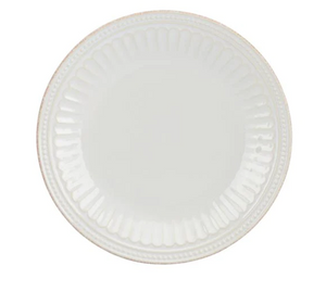 French Perle Groove White Accent Plate