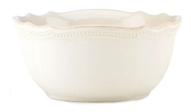 French Perle Bead White All Purpose Bowl