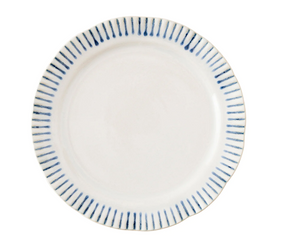 Sitio Stripe Indigo Dessert/Salad Plate