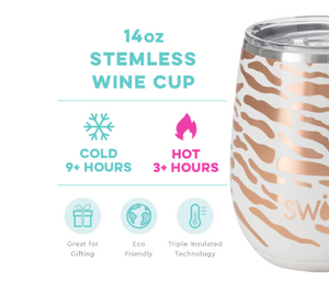 Swig Glamazon Rose Stemless Wine Cup (14oz)