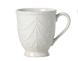 French Perle White Mug  - FINAL SALE