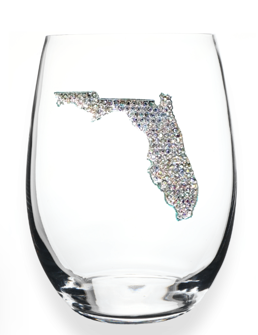 Florida Jeweled Stemless Glass