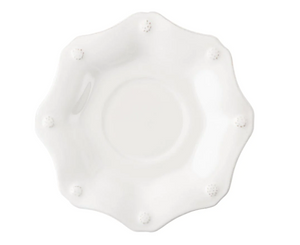 Berry and Thread Scallop Saucer - Whitewash