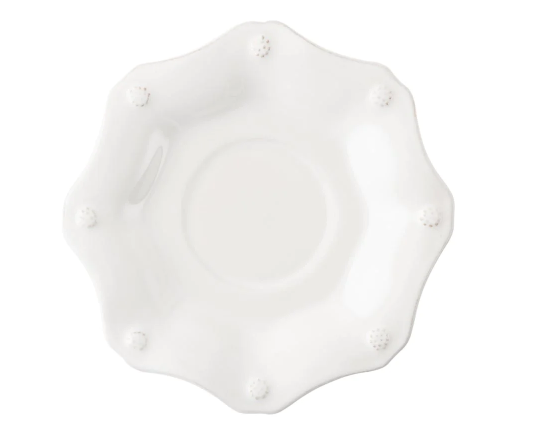 Berry and Thread Scallop Saucer - Whitewash
