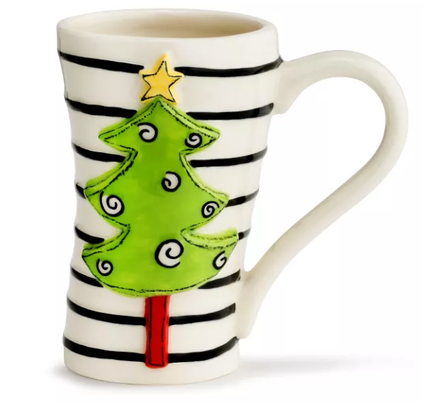Christmas Tree Striped Mug