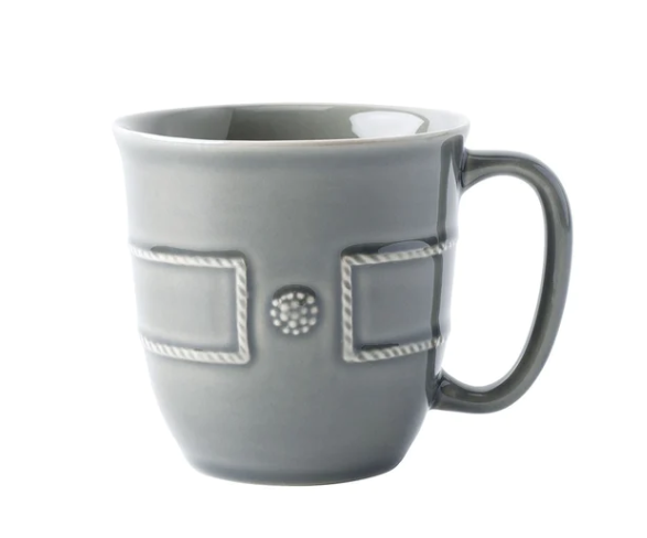 Berry and Thread French Panel Coffee/Tea Cup - Stone Grey