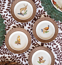 Load image into Gallery viewer, Juliska Forest Walk Animal Cocktail Plates, Assorted S/4
