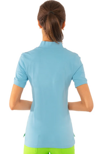Gretchen Scott Designs GripeLess - Cotton Piqué Polo Shirt - Whisper Blue