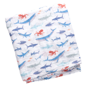 Muslin Blanket Swaddle - Shark