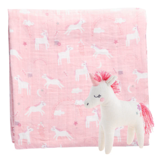 Blanket & Stuffed Animal - Unicorn