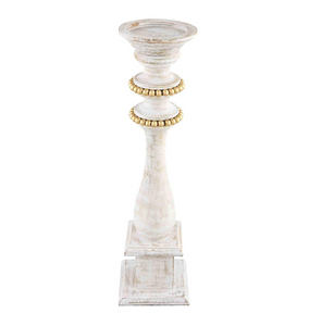 Gold Beaded Candlestick