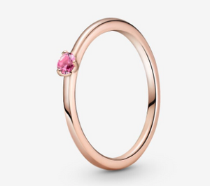 Pink Solitaire Ring - ANY SIZE - FINAL SALE