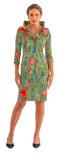 Load image into Gallery viewer, Gretchen Scott Designs Ruffneck Dress - Jungle Symphony - Olive
