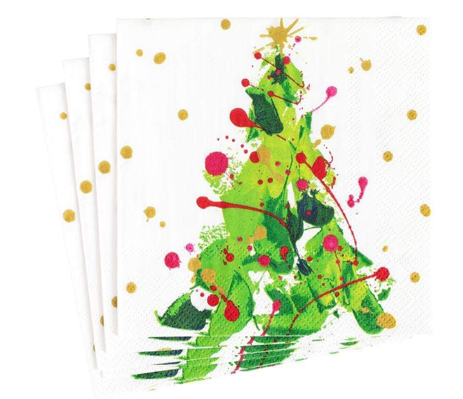Splatter Tree Paper Cocktail Napkins - 20 Per Package