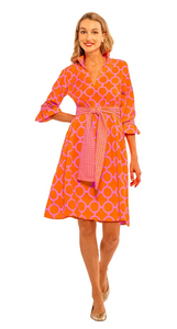 Gretchen Scott Designs Outta Sight Tunic Dress - Dip & Dot - Pink/Orange