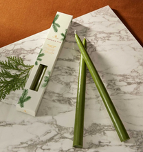 Load image into Gallery viewer, Thymes Frasier Fir 12&quot; Taper Candle Set
