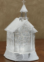 Load image into Gallery viewer, Glitter Swirl LED Lighted Church Figurine
