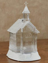 Load image into Gallery viewer, Glitter Swirl LED Lighted Church Figurine

