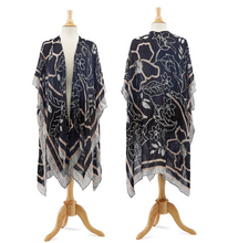 Load image into Gallery viewer, Desert Bloom Long Line Kimono w/ Side Vents
