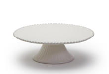 Load image into Gallery viewer, Heirloom Pearl Edge Pedestal Platter
