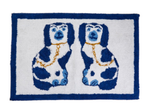 Staffordshire Dog Punch Embroidery Accent Rug
