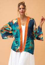 Load image into Gallery viewer, Hare and Moon Kimono Jacket - Midnight
