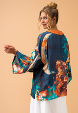 Load image into Gallery viewer, Hare and Moon Kimono Jacket - Midnight

