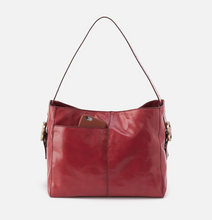 Load image into Gallery viewer, HOBO Render Shoulder Bag Polished Leather - Cranberry
