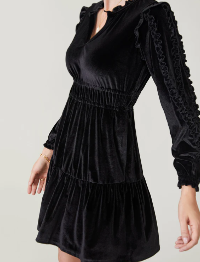 Spartina 449 Wilenna Velvet Dress Black