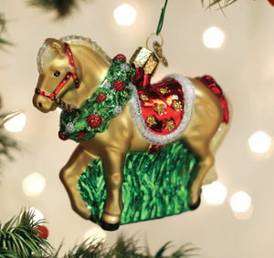 Horse With Wreath Ornament