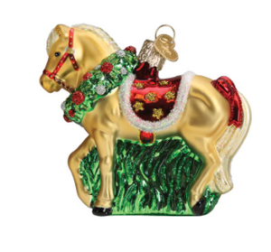 Horse With Wreath Ornament