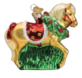 Horse With Wreath Ornament