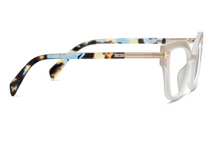 Load image into Gallery viewer, Marquee Reading Glasses - Frost/Blue Quartz
