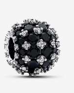 PANDORA Sparkling Pave Round Black Charm