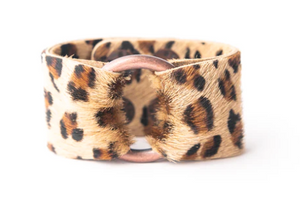 Leopard Leather Cuff- FINAL SALE
