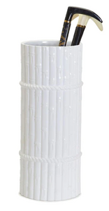Ceramic Faux Bamboo Umbrella Stand - 18.75"