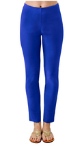 Load image into Gallery viewer, Cotton / Spandex GripeLess Pants - Solid - Azure Blue
