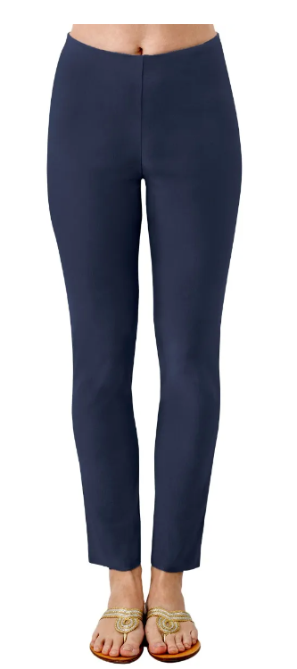 Gretchen Scott Designs Cotton / Spandex GripeLess Pants - Solid - Navy