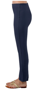 Gretchen Scott Designs Cotton / Spandex GripeLess Pants - Solid - Navy