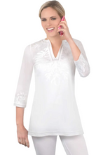Load image into Gallery viewer, Gretchen Scott Designs Cotton Embroidered Tunic - The Reef - White
