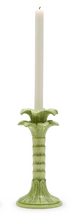 Load image into Gallery viewer, Green Palm Leaf Taper Candlestick Candleholder - Single
