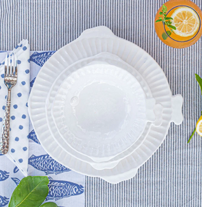 Pesce Serena Salad Plate - White
