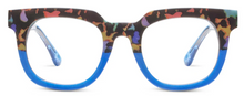 Load image into Gallery viewer, Showbiz Reading Glasses - Peepfetti Tortoise/Blue
