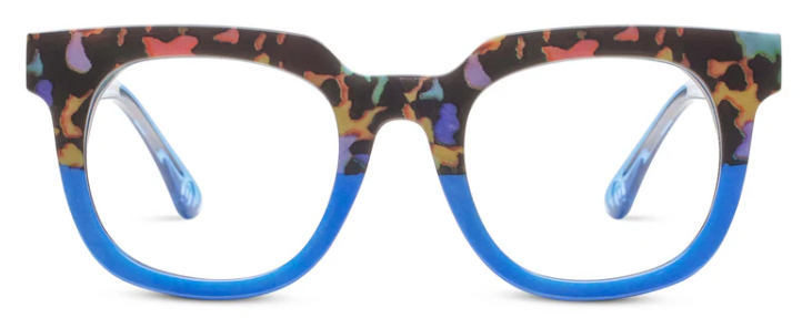 Showbiz Reading Glasses - Peepfetti Tortoise/Blue