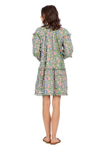 Shawna Tunic Dress - Green Print